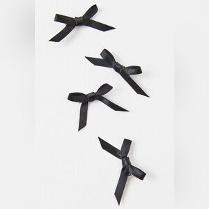 FREE PEOPLE Quincy Mini Bow Set Of 4 Black